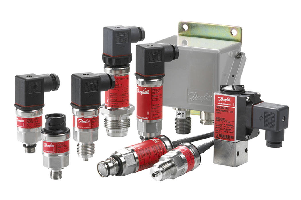 Danfoss pressure transmitters and sensors for marine, industrial, and cooling applications, available from MPCC Group for reliable performance and precision.